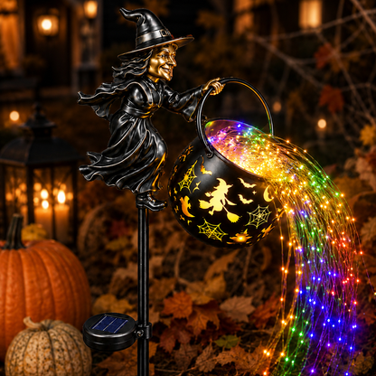 HauntGlow™ Solar Witch Cauldron Garden Light